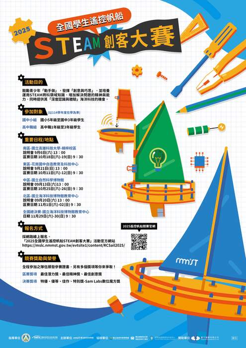 國立海洋科技博物館辦理「2025全國學生遙控帆船STEAM創客大賽」活動簡章圖片